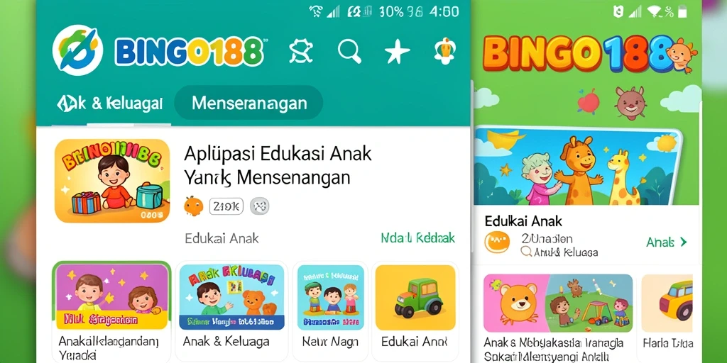 Antarmuka BINGO188 yang interaktif dan penuh warna.