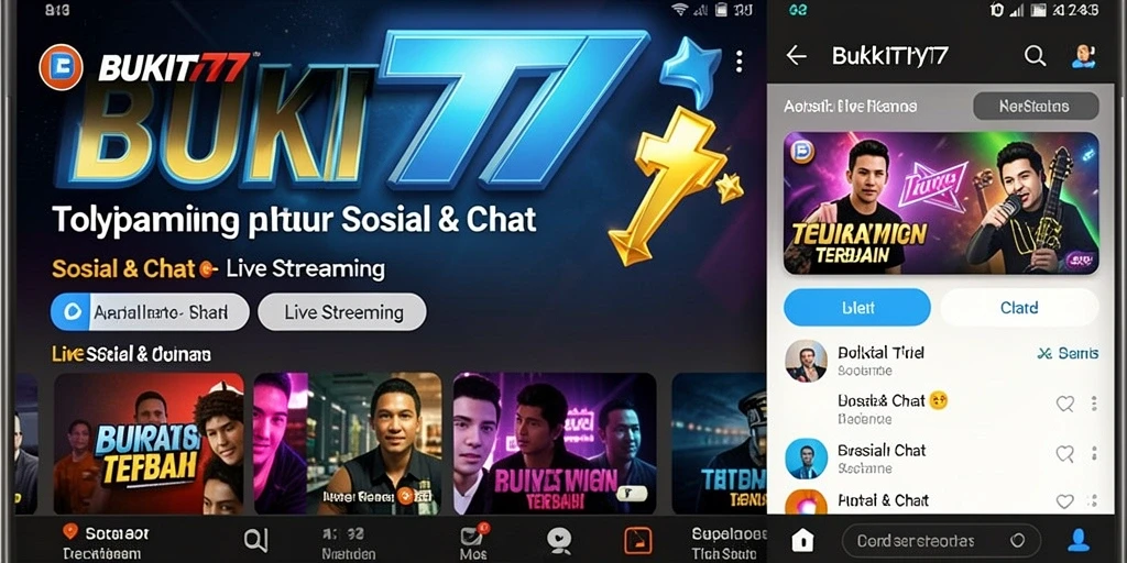 Tampilan antarmuka BUKIT777 yang memukau untuk Live Streaming.