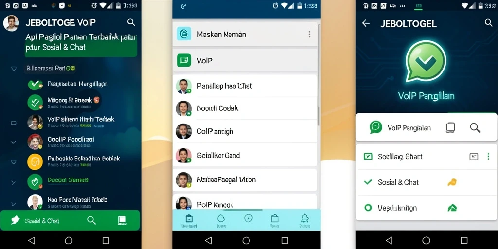 Tampilan antarmuka JEBOLTOGEL saat melakukan VoIP Panggilan.