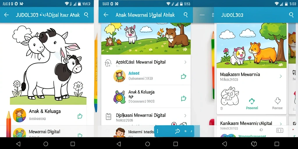Tampilan antarmuka JUDOL303 yang ramah anak dengan pilihan warna.