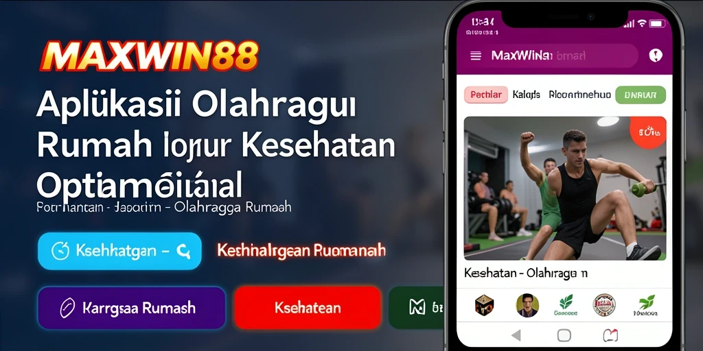 Screenshot utama MAXWIN88 menampilkan antarmuka latihan olahraga rumah yang jelas.