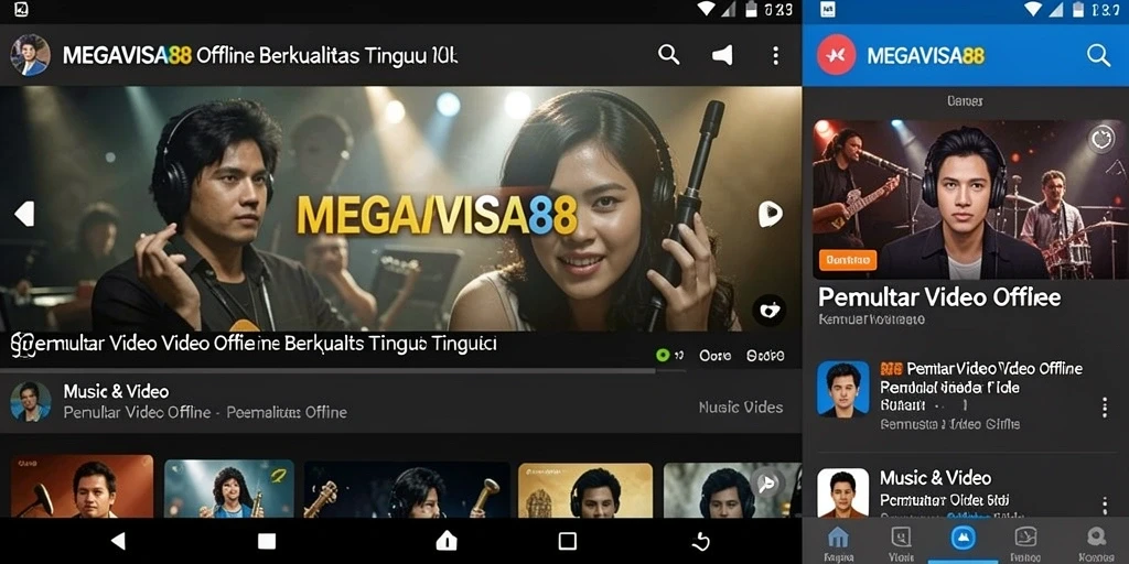 Antarmuka MEGAVISA88 menampilkan pemutar video offline berkualitas.