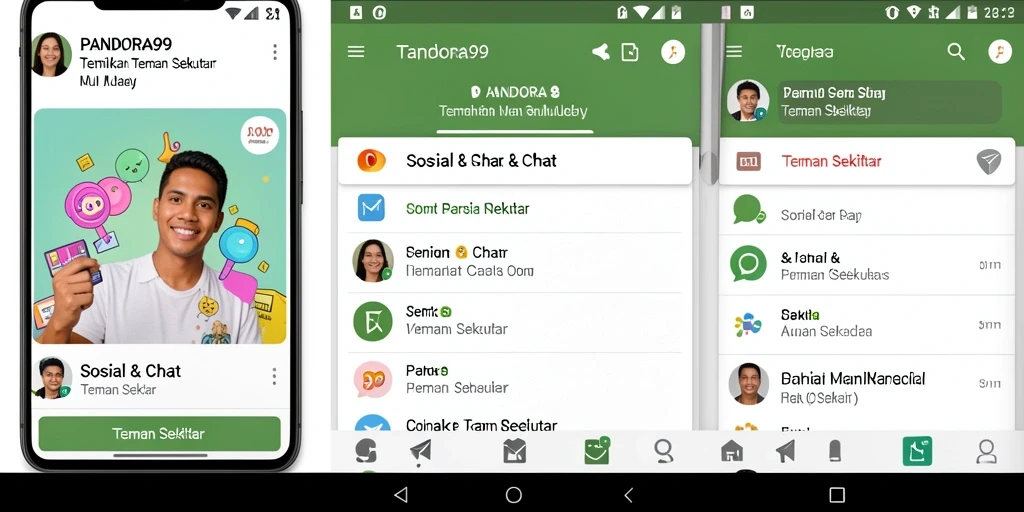 Antarmuka aplikasi PANDORA99 yang menarik dan fungsional.