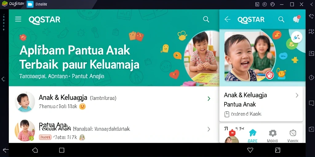 Tampilan antarmuka QQSTAR yang intuitif untuk Pantau Anak.
